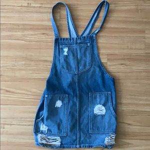 Short distressed overall dress - TulaRosa - M